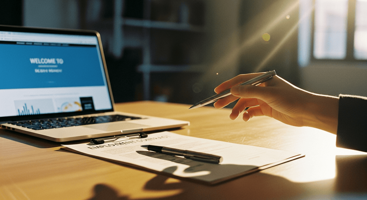 Arbeitsvertrag unterschreiben